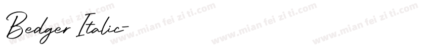 Bedger Italic字体转换